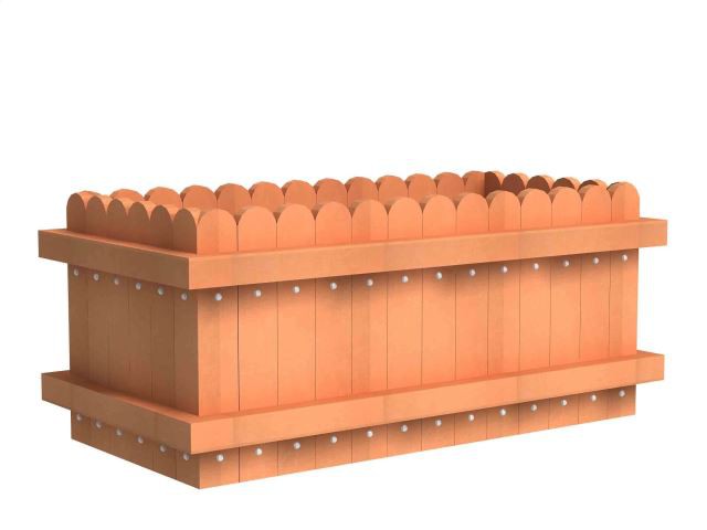 پلاسٹک لکڑی جامع پھول برتن